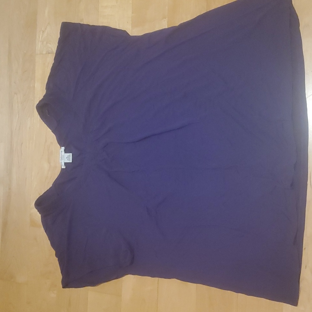 NWOT Liz Claiborne Woman Purple Short Sleeve Blouse 3X